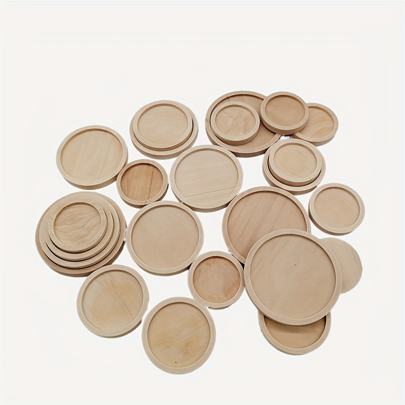 

Set Of 10 Unfinished Wooden Round Plates For Crafting And Diy Projects