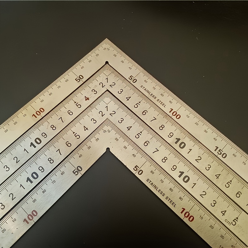 

Aluminum Alloy Carpenter's Square, 1pc Precision Right Angle Ruler, Uncharged 90 Degree Machinist Square, Measurement Accuracy 0.01mm