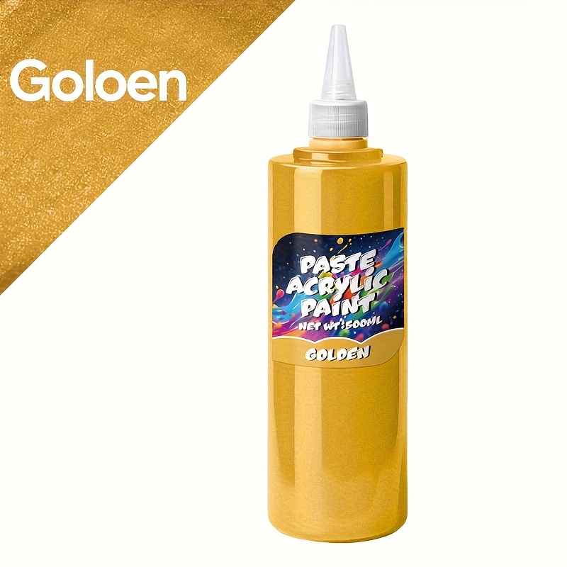 Image of 12 Colors Acrylic Paint Set, 500ml/16.91oz Acrylic Paint, Acrylic Golden Painting, Suitable For Wood, Clothing, Ceramics, Fabric Golden Pigment, Painting Hobbyists