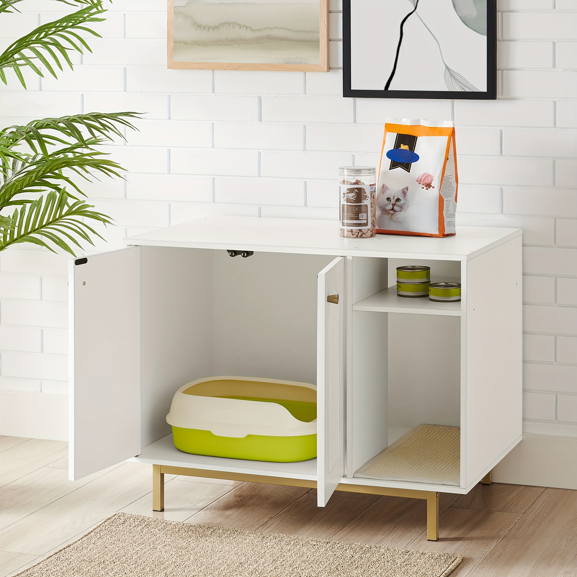 Ikea Cabinet Litter Box Enclosure Diy Hidden Litter Tray Cat Box