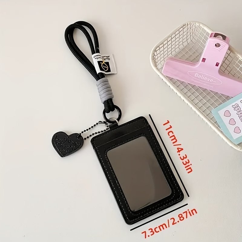 Colored Bus Card Holder, Small Card Storage Protective Sleeve, Id Card Holder, Pu Card Holder, Office Card Organizer, Photo Storage Album