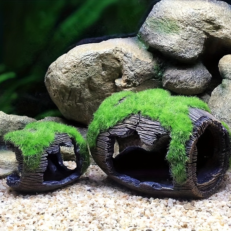 2pcs Home Fish Tank Landscaping Decor Tree Caves Fish Tank Accessories Wood