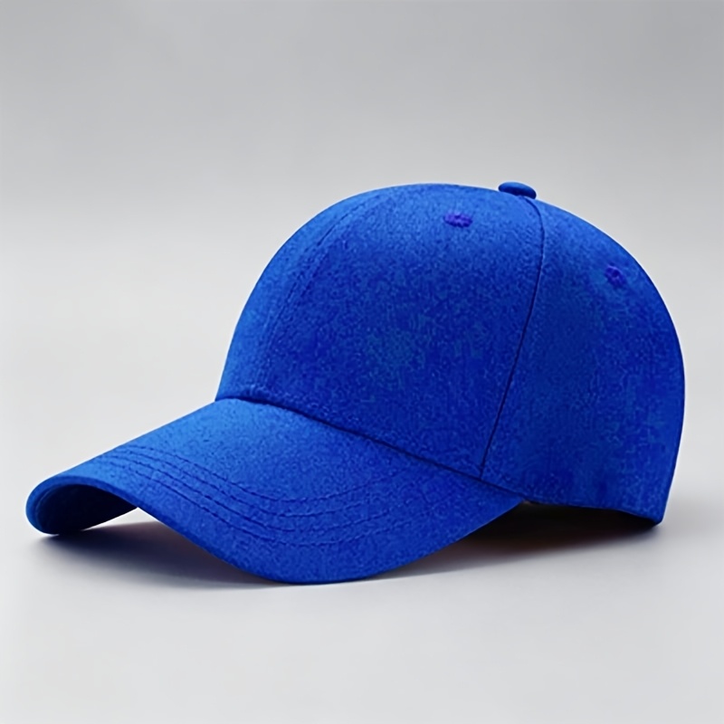 Unisex Solid Color Baseball Cap, Adjustable Duckbill Hat