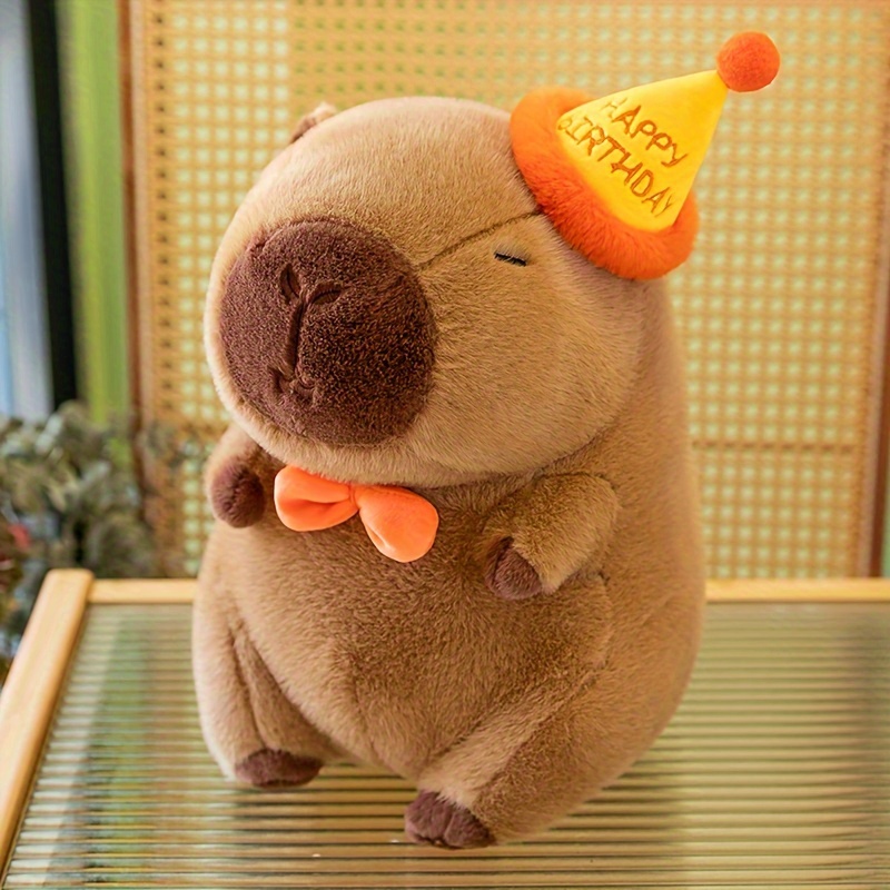 

13.3-inch Birthday Capybara Doll Stuffed Toy Bed Doll Sleeping Pillow Birthday Gift & Holiday Gift