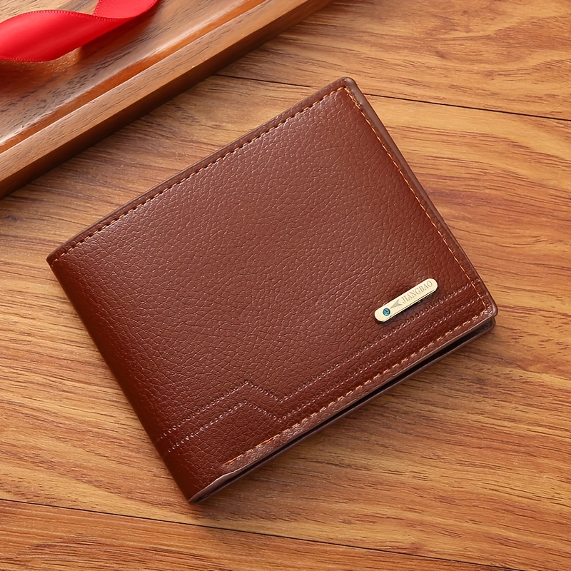 1pc Men's PU Leather Wallet, Large Capacity Vintage Wallet, Ideal Gift For Dad Or Grandpa