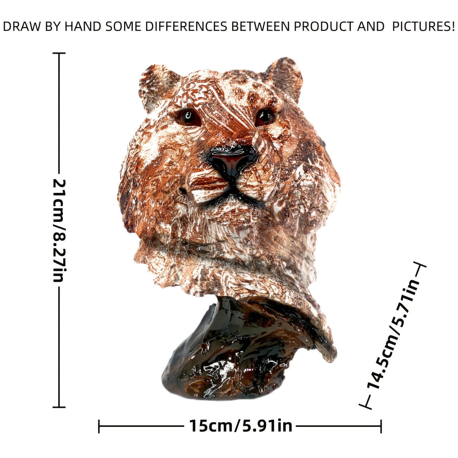 1 stuks Wilde Beeld - Realistische Wildleefscultuur van Hars met Expressieve Ogen, Elegante Huisdecoratie voor Woonkamer, Kantoor, Jachthut, Café, Jachthut Decor, Kantoordecoratie, Gedetailleerde Sculptuur, Decoratief Beeldje, Kantoorpersoneel, sculpturen en beelden, beelden decoratie binnen, beeldjes decoratie binnen, kattenbeeldjes, beeldjes decoratie woonkamer, beeldjes decoratie, woonaccessoires woonkamer, ven