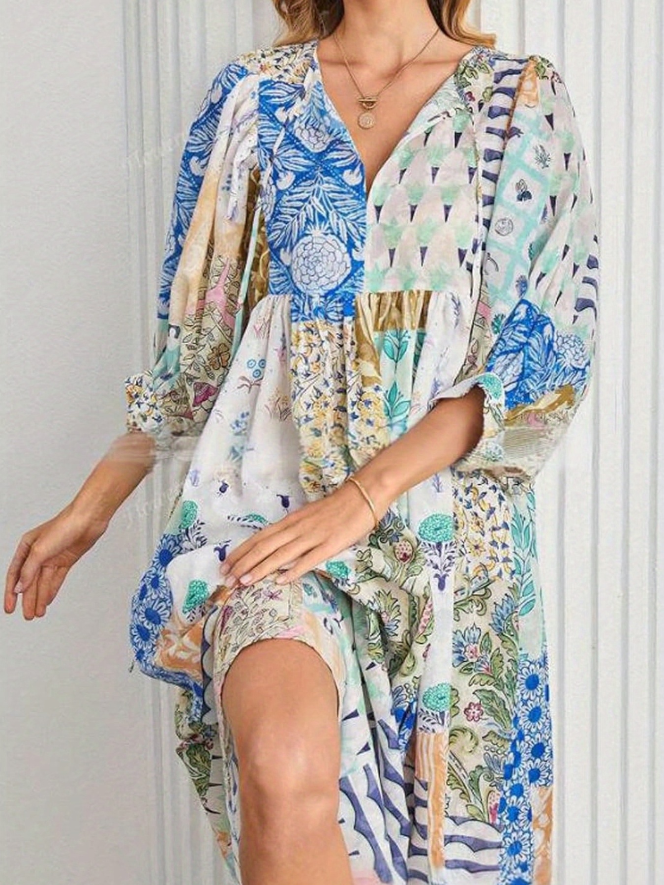 flowy maxi dresses for summer ANRABESS Womens 1/2 Sleeve Beach Wedding Guest Maxi Dresses 2026 Summer  Wrap V Neck Boho Floral Flowy Slit Long Dresses Black Small at Amazon  Women's Clothing store