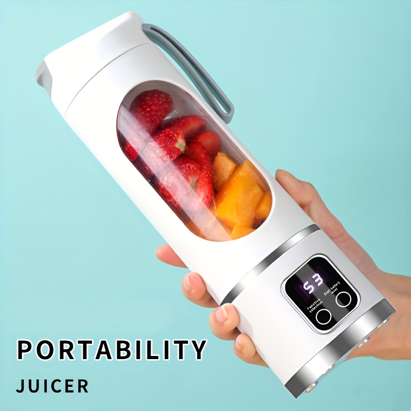 USB Rechargeable Portable Blender And Handheld Juicer - Easy to Clean, Great for Smoothies, Milkshakes, And Fresh Fruit Drinks - 10.14 Oz to 16.91 Oz Capacity with Digital Display - Perfect for Home, Office, Travel Outdoors