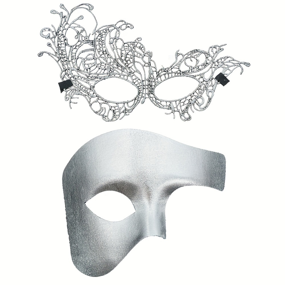 Masque Demi-visage Plastique - Pour Carnaval, Halloween, Bal Masqué | Élastique Réglable, Design Mystérieux