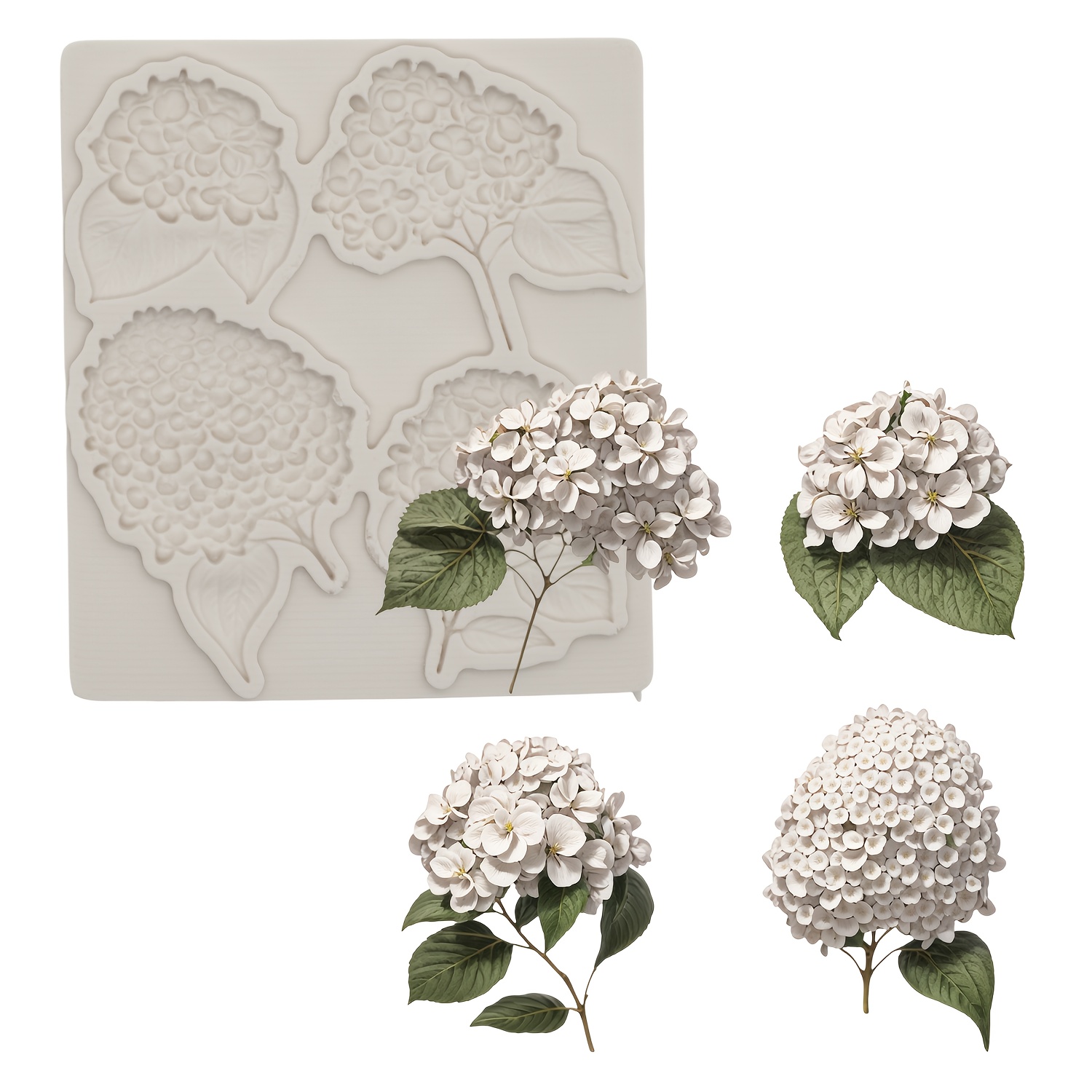 Flower Silicone Epoxy Resin Gypsum Mold, Holiday Decoration , Embossing Decor