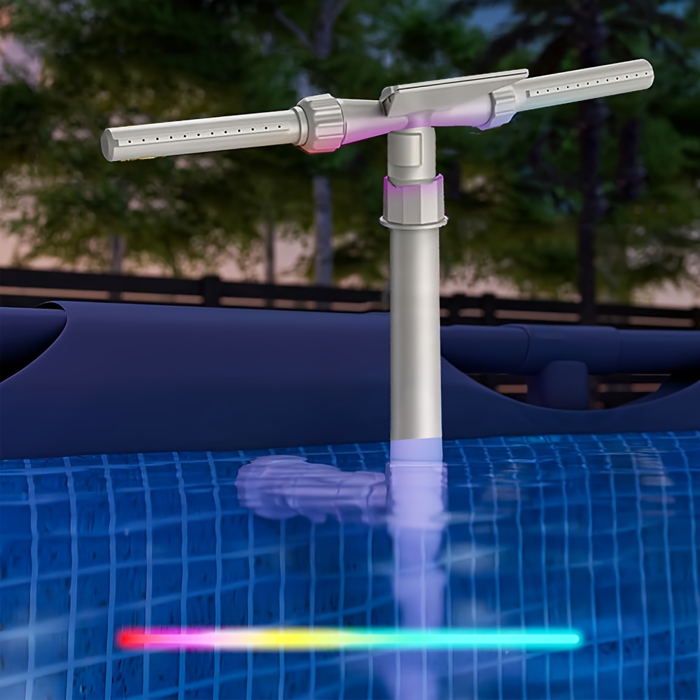 TEMU Led Pool Fountain With Remote Control Suitable For Above Ground/inground Pools, Outdoor Fountain System With Solar Panel, Assembly For Cooling,