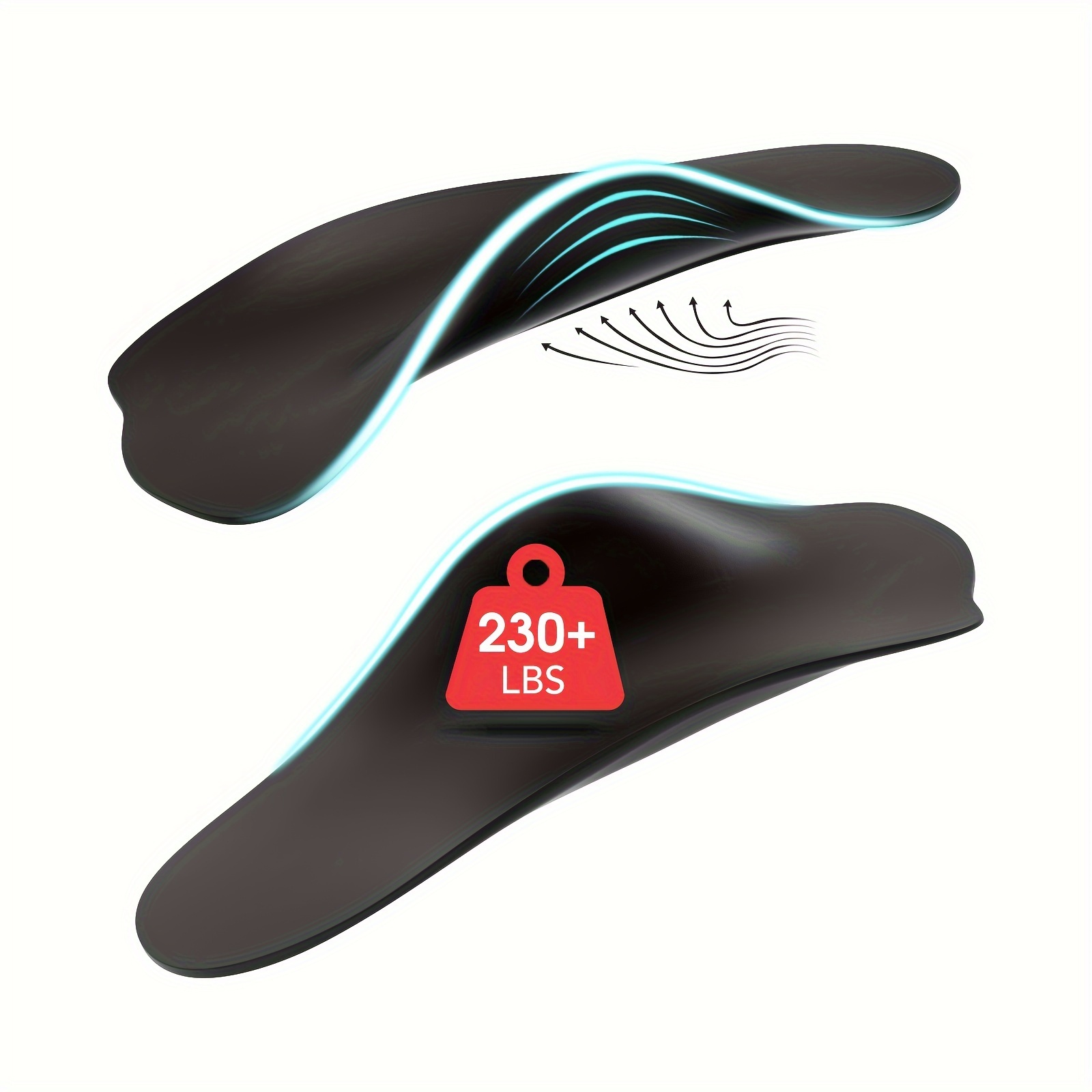 

Insoles For Feet 30mm For 230+lb Weight Long Foot Supports 3/4 Length Tpu Inserts