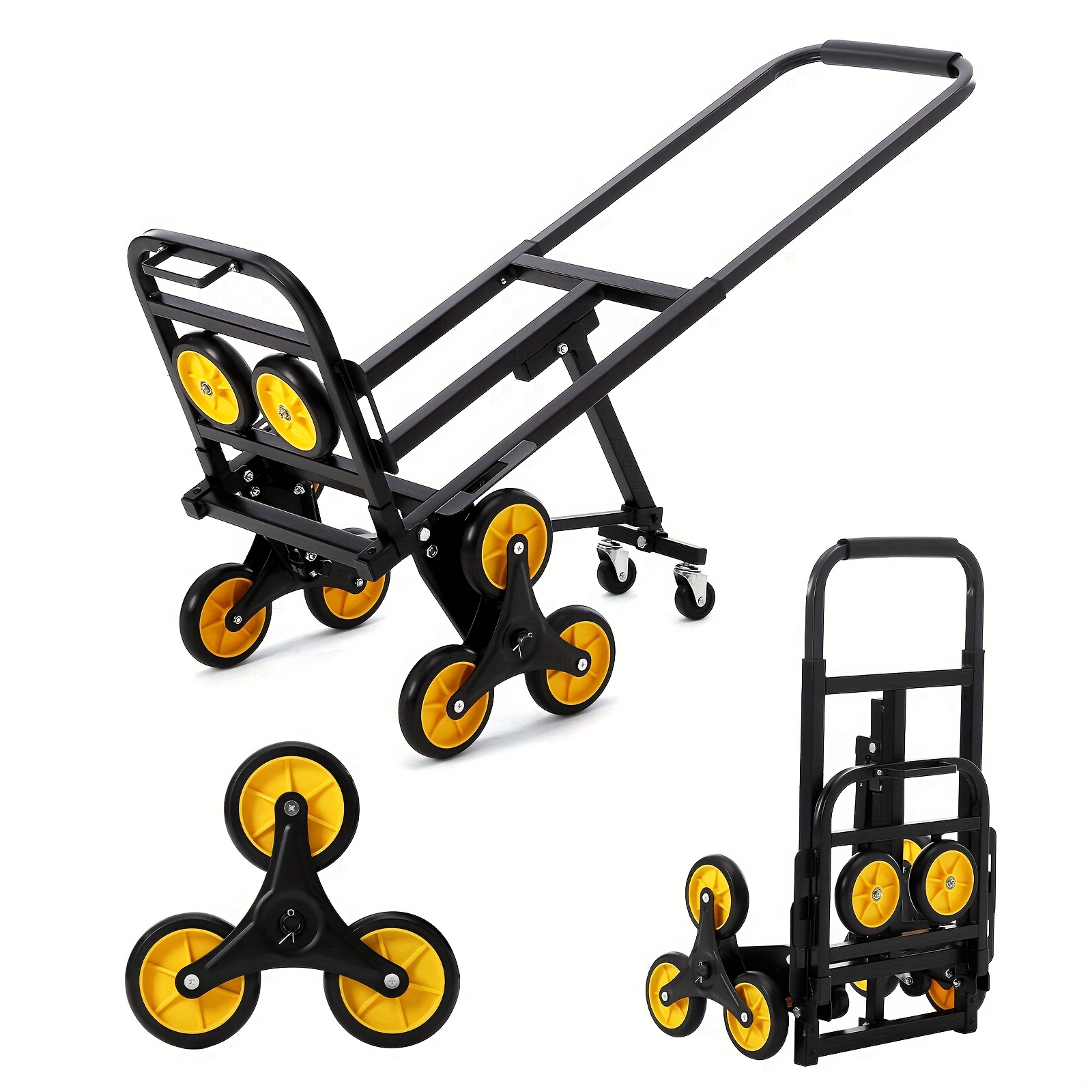 

Stair Climber Hand Truck, 330 Lb Capacity Foldable Cart With Telescopic Handle And Rubber Wheels, Stair Climbing Dolly Stair Climbing Cart Dolly Cart Hand Truck Grocery Cart On Wheels For Stairs