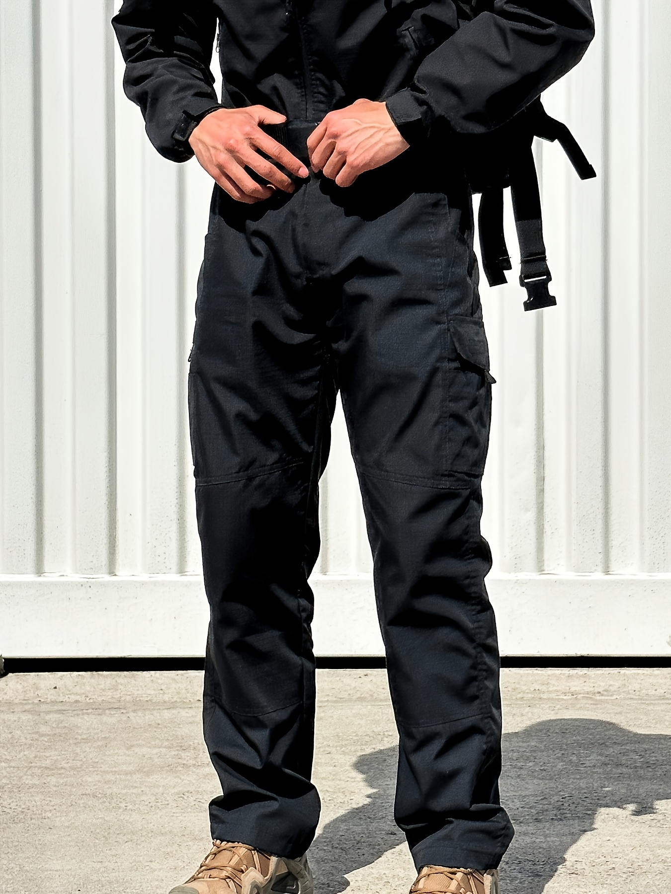 men's season cargo pants multiple pockets olive green Temu