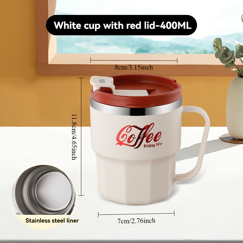 1pc 400 ml 13 5 oz stainless steel handle coffee mug round - Temu Sweden