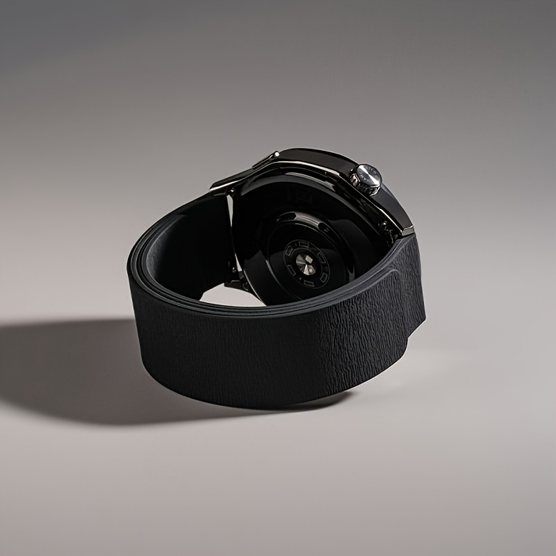 TEMU Nouvelle Bracelet Magnétique à Motif Litchi, Compatible avec for Galaxy Watch 7/6/5/4/Active 240mm 44mm / Watch 6 Classic 43mm 47mm / Watch5 Pro