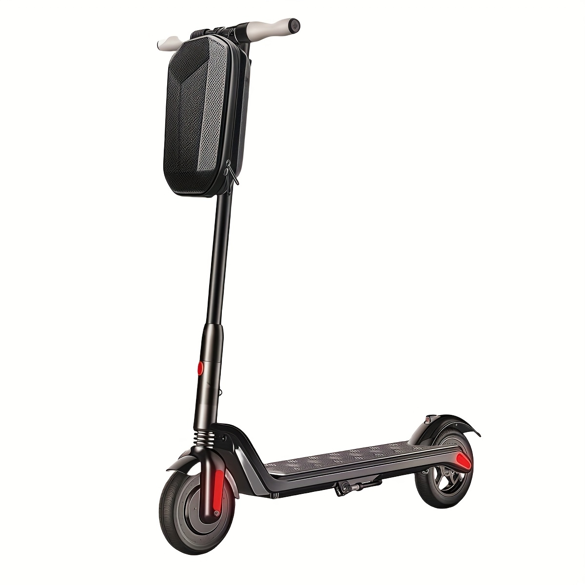 Geantă creativă de depozitare pentru ghidonul scuterei electrice - Husă frontală, Geantă pliabilă pentru accesorii bicicletă, Geantă pentru cască balansoar, Organizator cu carcasă rigidă pentru motocicletă și scuter electric, Exterior durabil EVA, Design detașabil de mare capacitate