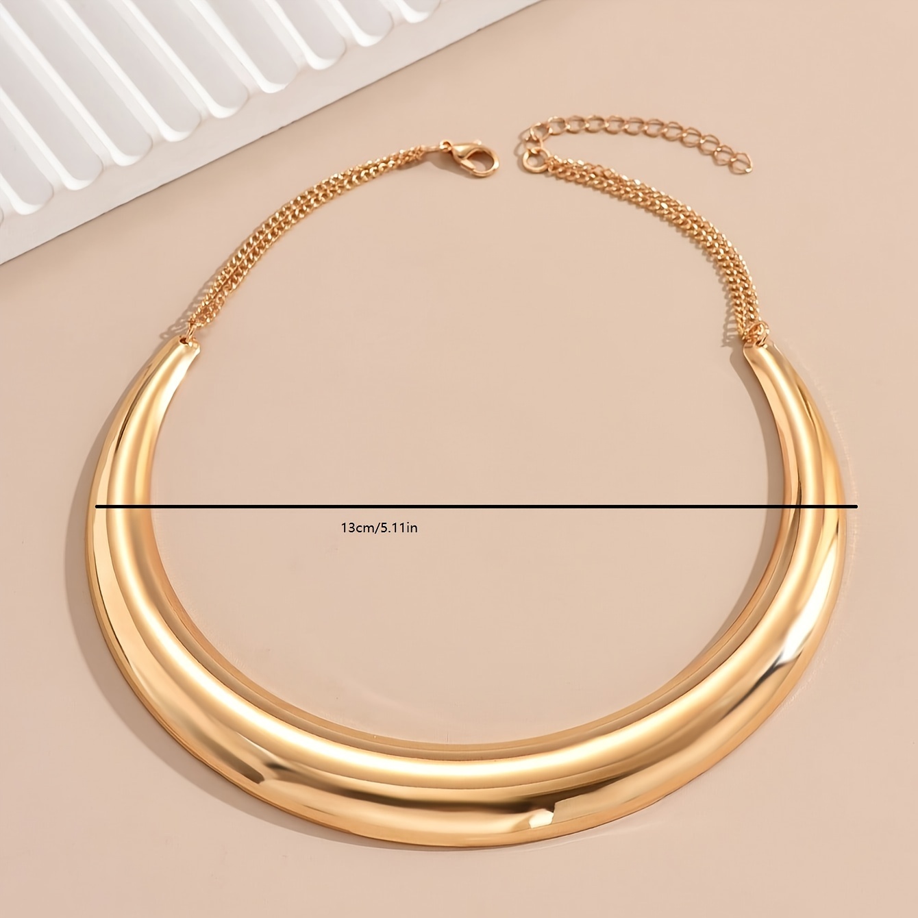 golden chain exaggerated chunky choker necklace for women girls party favors