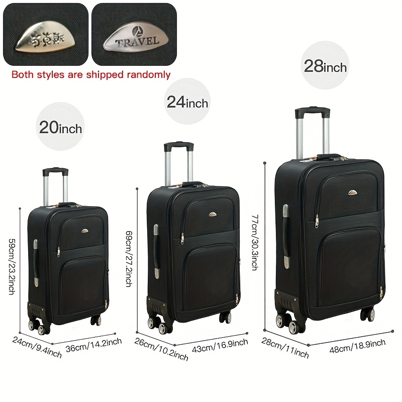 a set of three travel suitcases in sizes 20 24 and 28 inches featuring universal wheels and a retractable handle suitable for   men and women with a large capacity and durable lightweight design Product details 2