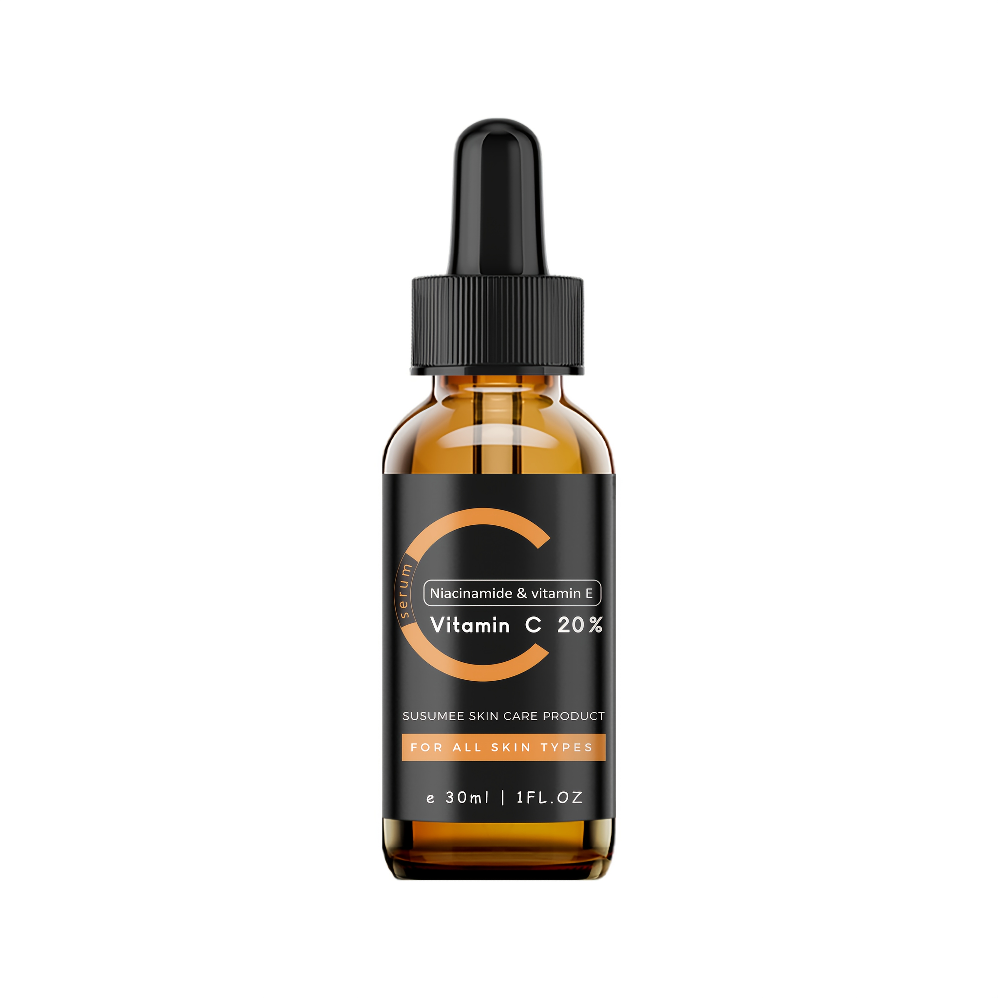 Image of Vitamin C 20% Facial Serum, With Hyaluronic Acid, Niacinamide, Moisturizing Serum 1fl.oz/