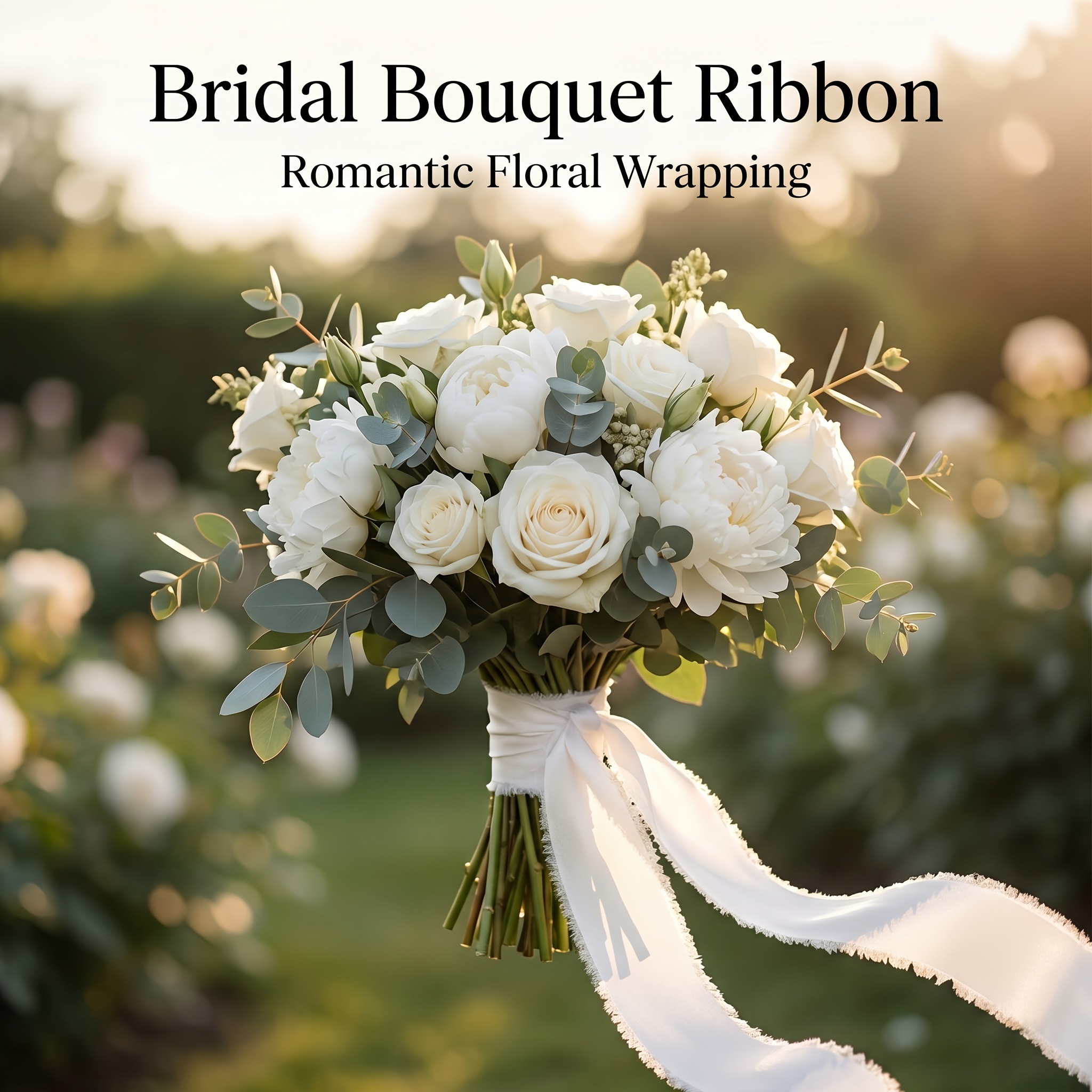 1 (5 Yards/177in) White Satin Ribbon Suitable For Wedding Bouquets, Gift Wrapping, Floral Ribbon For Invitations, Birthdays, Showers - -edge Ribbon For Easter, Christmas, Mother's Day Decoration