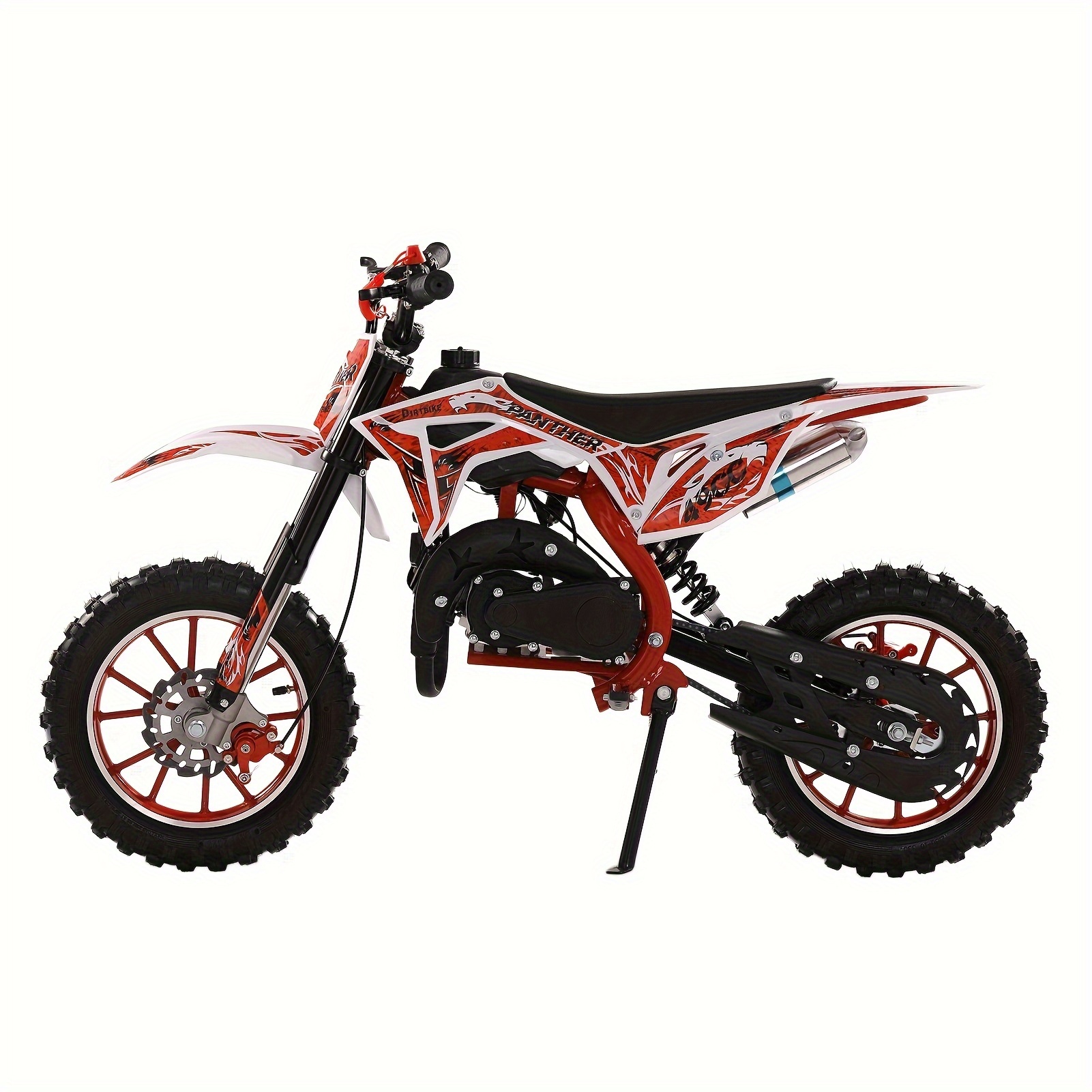 TEMU A 49cc Motorcycle, Gas-powered Dirt Bike, 2 Stroke Ride On Bike, Pocket Motorcycle With Front And Rear Disc Brakes, Of 20mph, Christmas Gift,