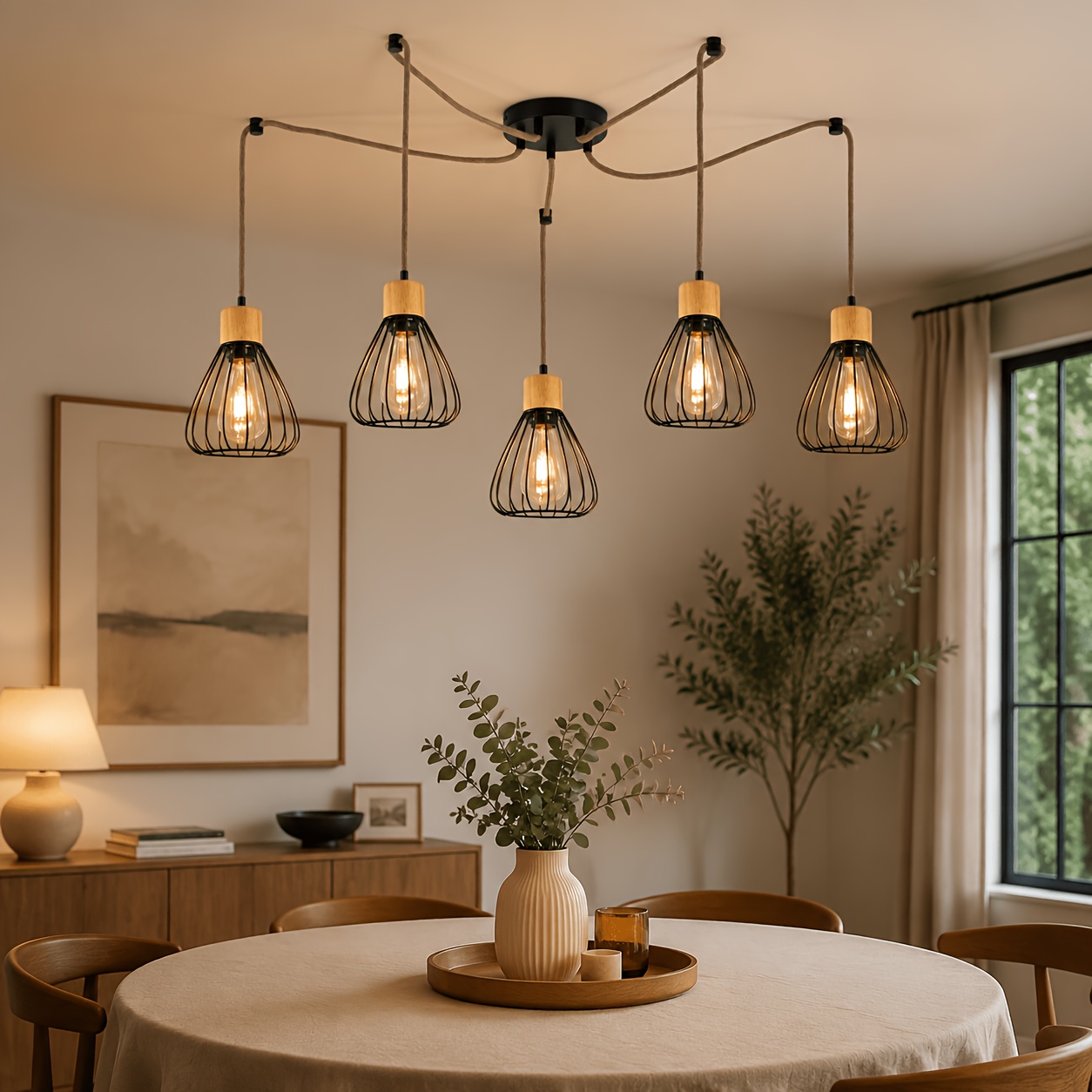 Image of Dining Table Chandelier, Living Room-dining Room Chandelier, Vintage , Vintage Metal, E27 Chandelier, Bedroom Chandelier (without Bulbs)