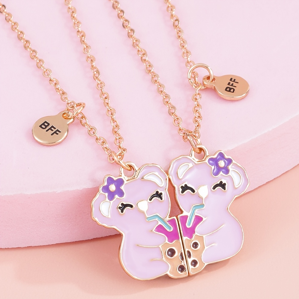 2pcs Koala Pendant Necklace BFF Set for Girls
