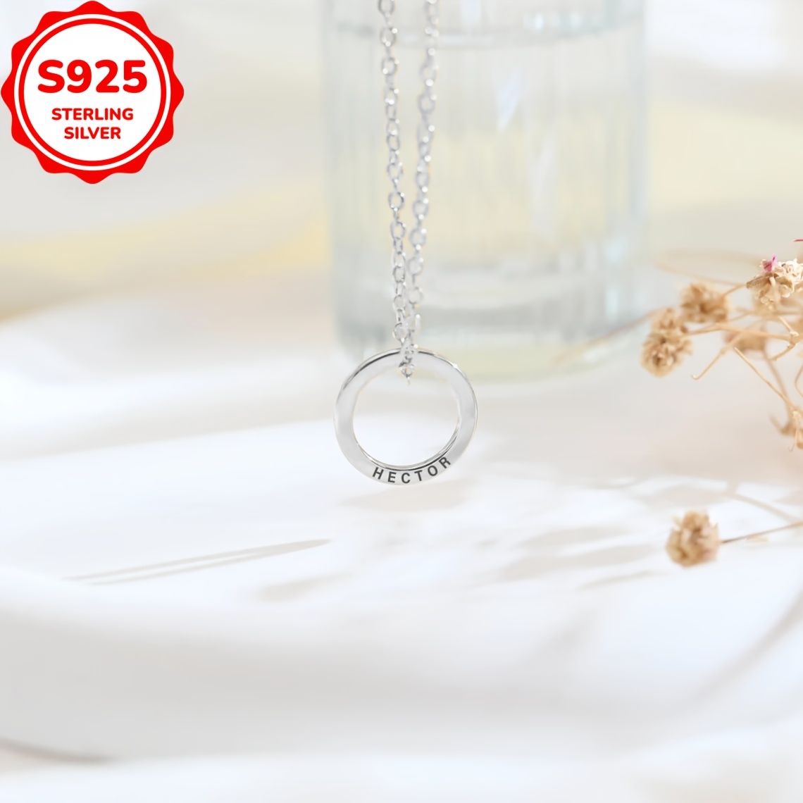 [customized] Custom Customized, 3g, 925 Silver, Customized Name Necklace, 1 Personalized Customized Necklace, Christmas, Holiday Gift Customized Engraved Necklace