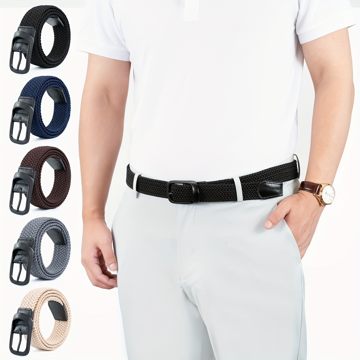 

Ceinture de Golf Élastique Décontractée pour Hommes et Femmes, Tailles Multiples, Choix de Cadeau