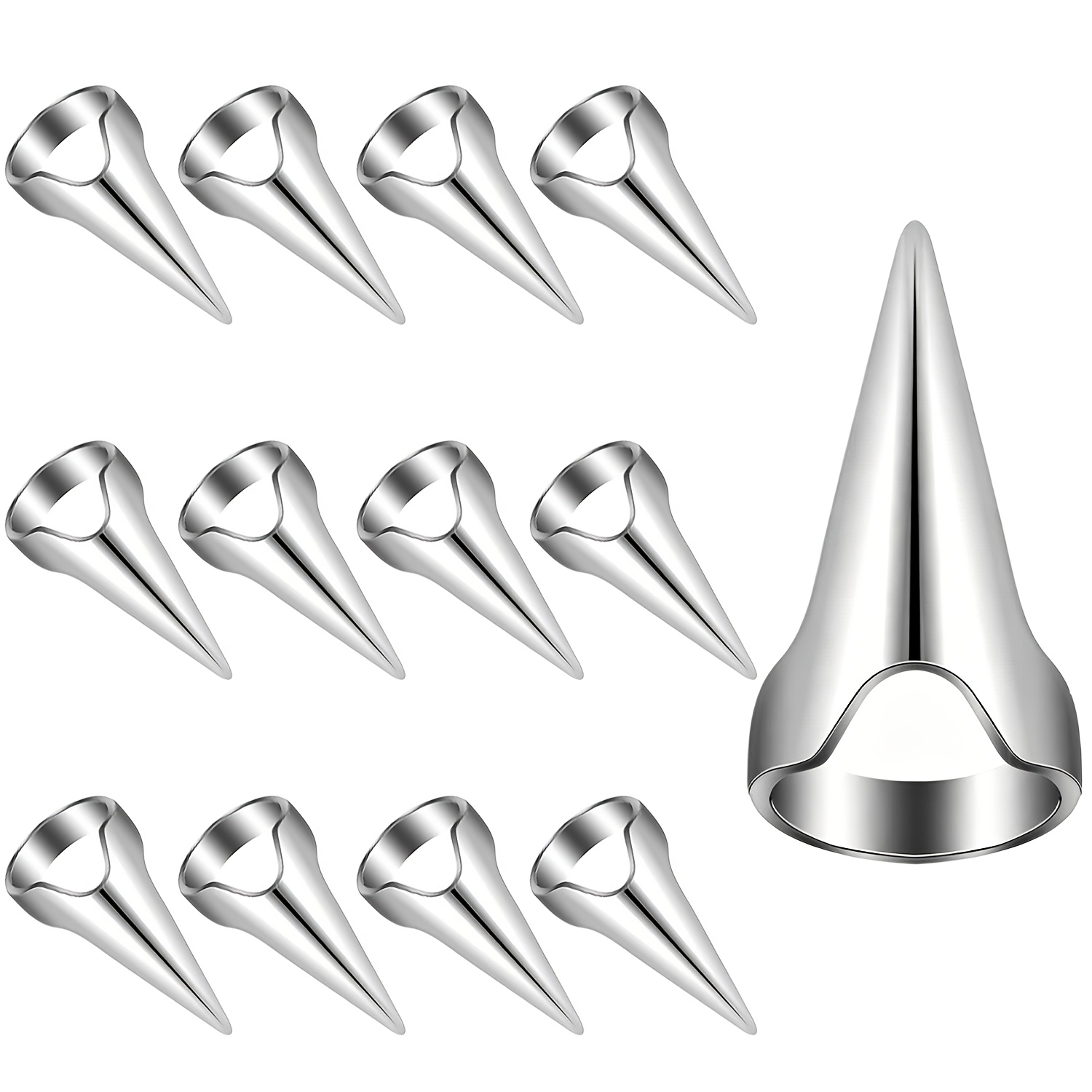 TEMU 12/24pcs Outil de Séparation de Cheveux Anneau de Sectionnage Aide à à Point de Croix Anneaux de Doigt Rétro Fournitures de pour Extensions de
