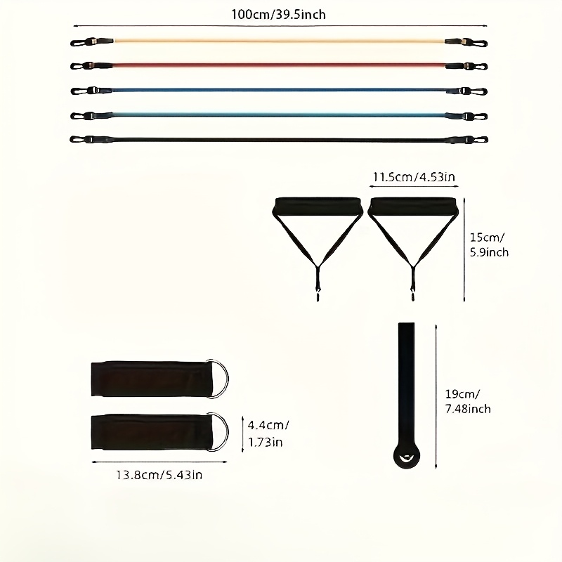 11pcs Multi-Functional Sports Resistance Bands Set