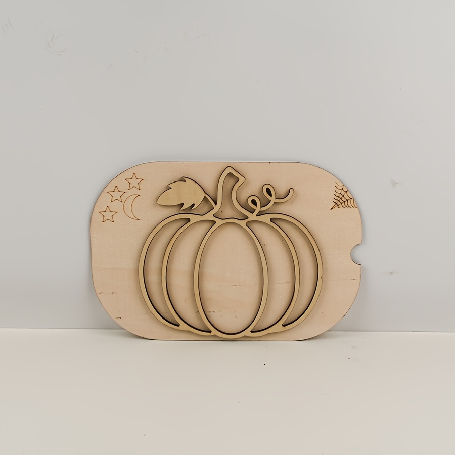 TEMU 1 plateau décoratif de citrouille à plusieurs niveaux, plateau de tri de citrouille en bois, avec des rainures internes pouvant remplies de