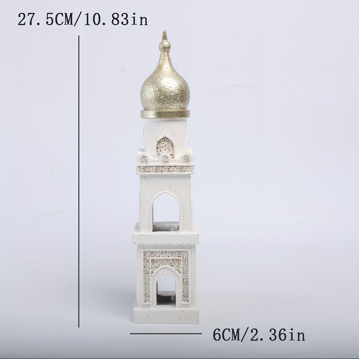 Image of 1pc Middle Eastern Style Resin Statue Decor - & Star , Indoor/outdoor Use, No Electricity Needed, Multi-room Decor For Living Room, Patio, Office - Holiday & Everyday Home Ornament