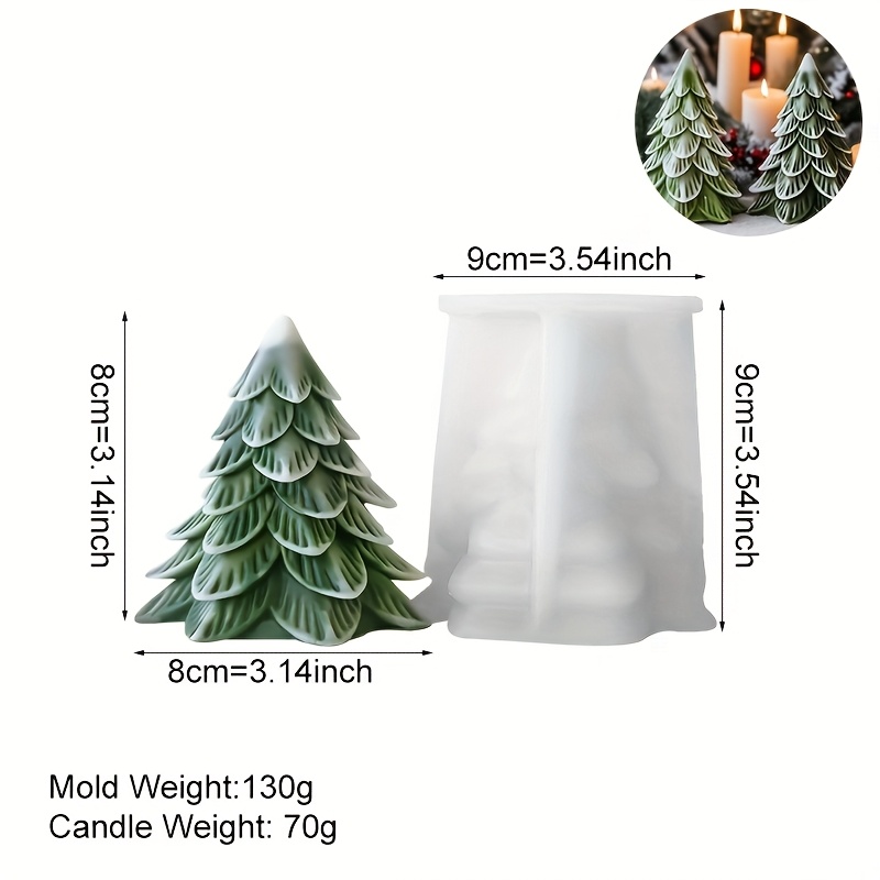 This Silicone Mold For Christmas Tree Candles Of Flexible And High-temperature Resistant Silicone, To Release And Their Shape And Flexibility After Multiple Uses. With This Mold