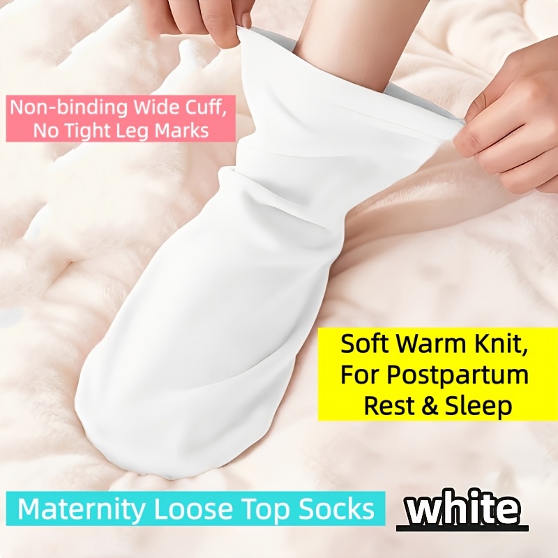 TEMU 1 Pair Loose Warm Sleep Socks, Air-conditioned Room Cold Protection Home Floor Socks, Autumn Winter Thickened Maternity Socks, Unisex