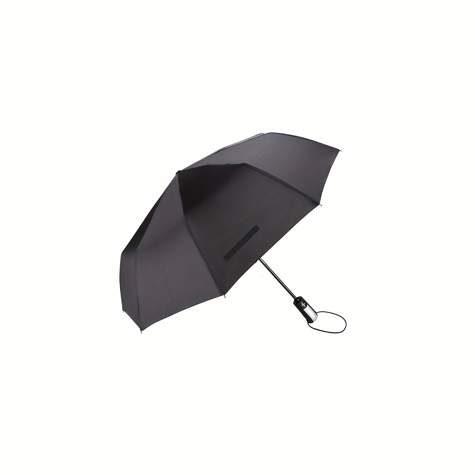 A Fully Automatic Portable Folding Umbrella With , Black Vinyl, And A Diameter Of 105 Cm