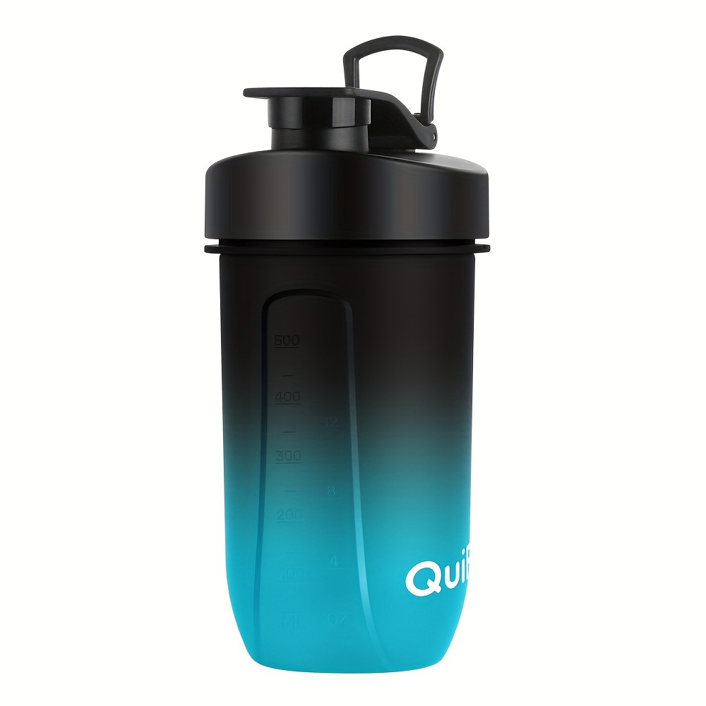 600ml Shaker Water | Leakproof, Dishwasher Safe, 2-in-1 Agitator, , Oval Shape, Quifit Brand