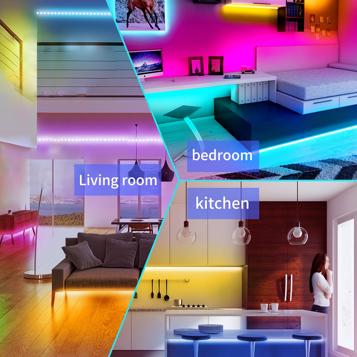 1M 30 Led Strip Light Room Decor Remote App Control