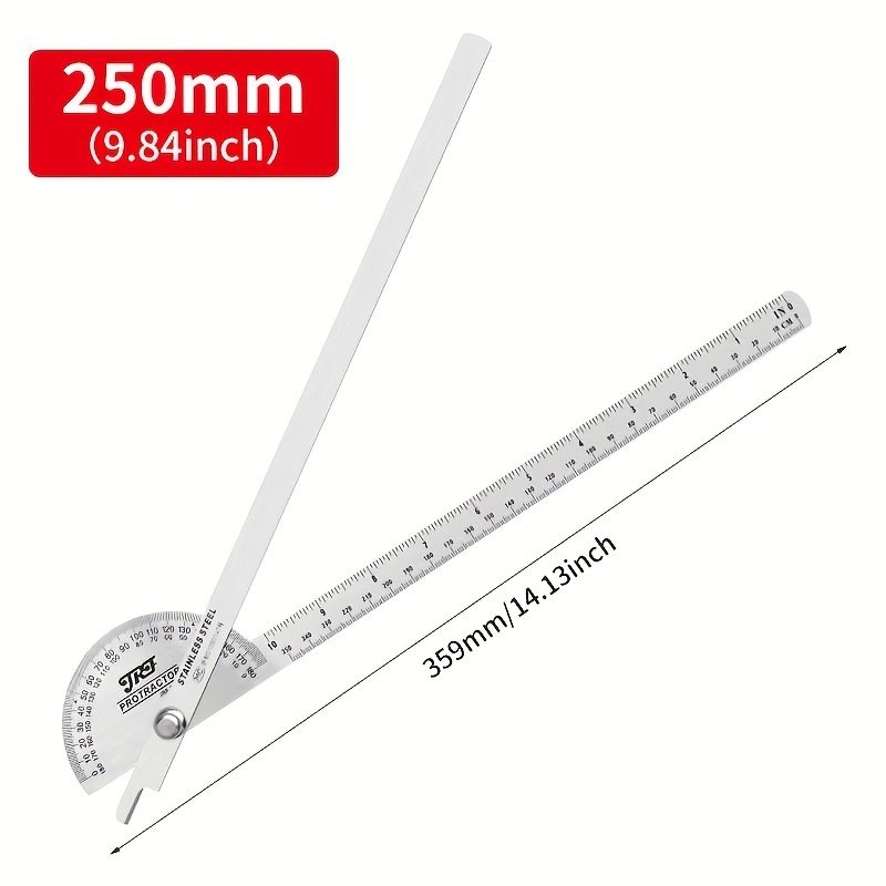 Angle Protractor With 2 , Designed For Woodworking, Featuring An Adjustable Range Of 0 To For Precise Angle Measurement