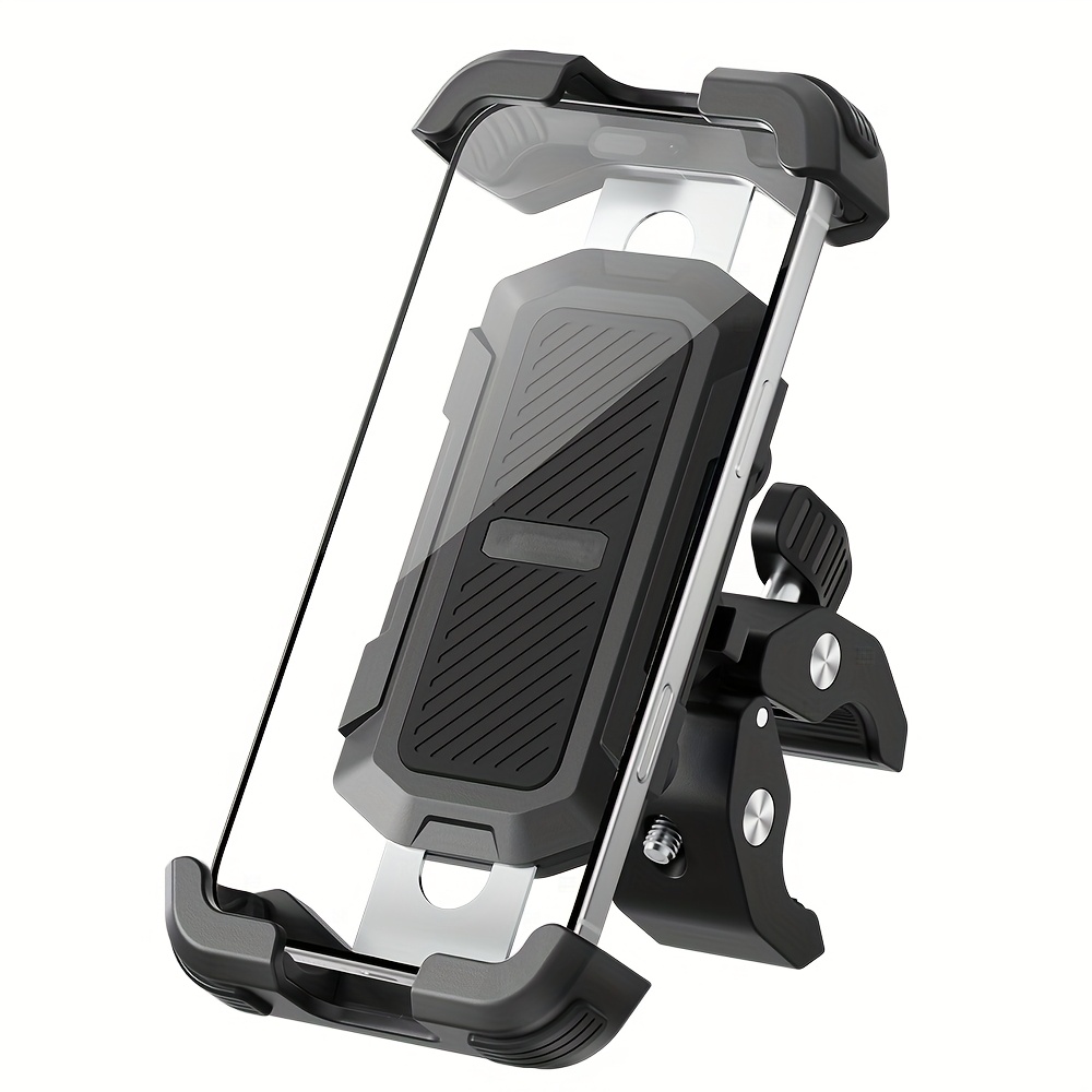 Motorcycle Phone Mount Holder - [dual Vibration Dampener] [anti Shake] Motorcycle Cell Phone Holder, Upgrade Bike Phone Mount, Fit 16/15/14/ 13 Pro Max, .7-6.7" Phones