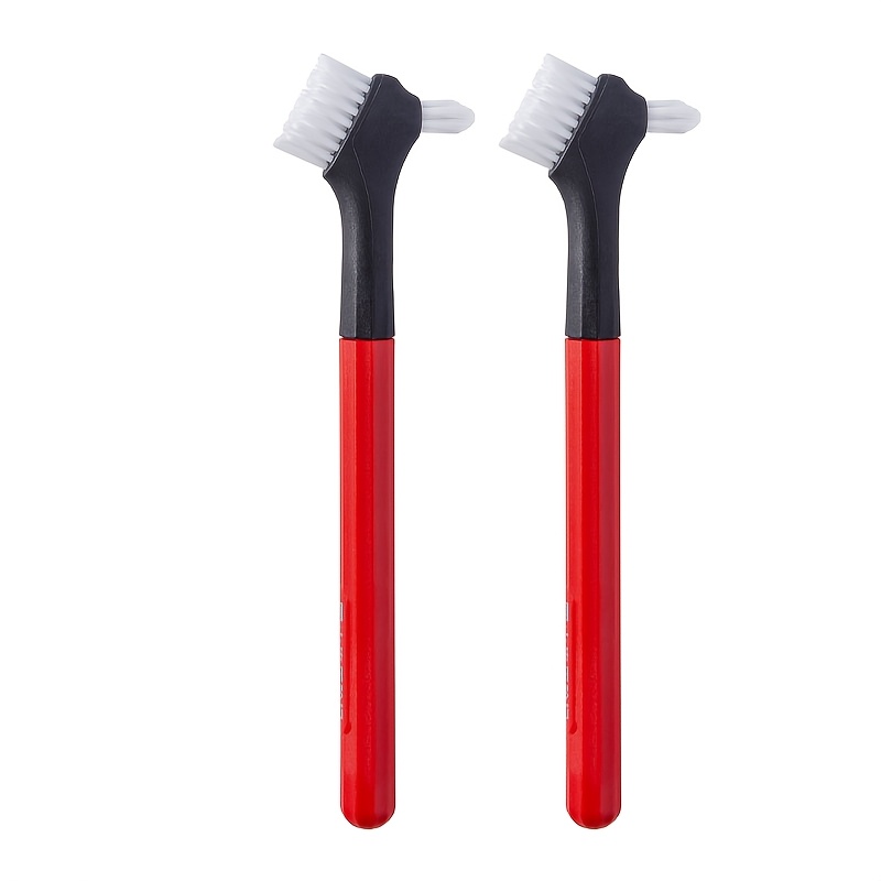 Image of Dual- Denture Cleaning Brush, Retainer Cleaner Denture Brush, Compact Small Brush Head With Bristles, Invisible Braces And Braces Cleaner, Denture Care Tool