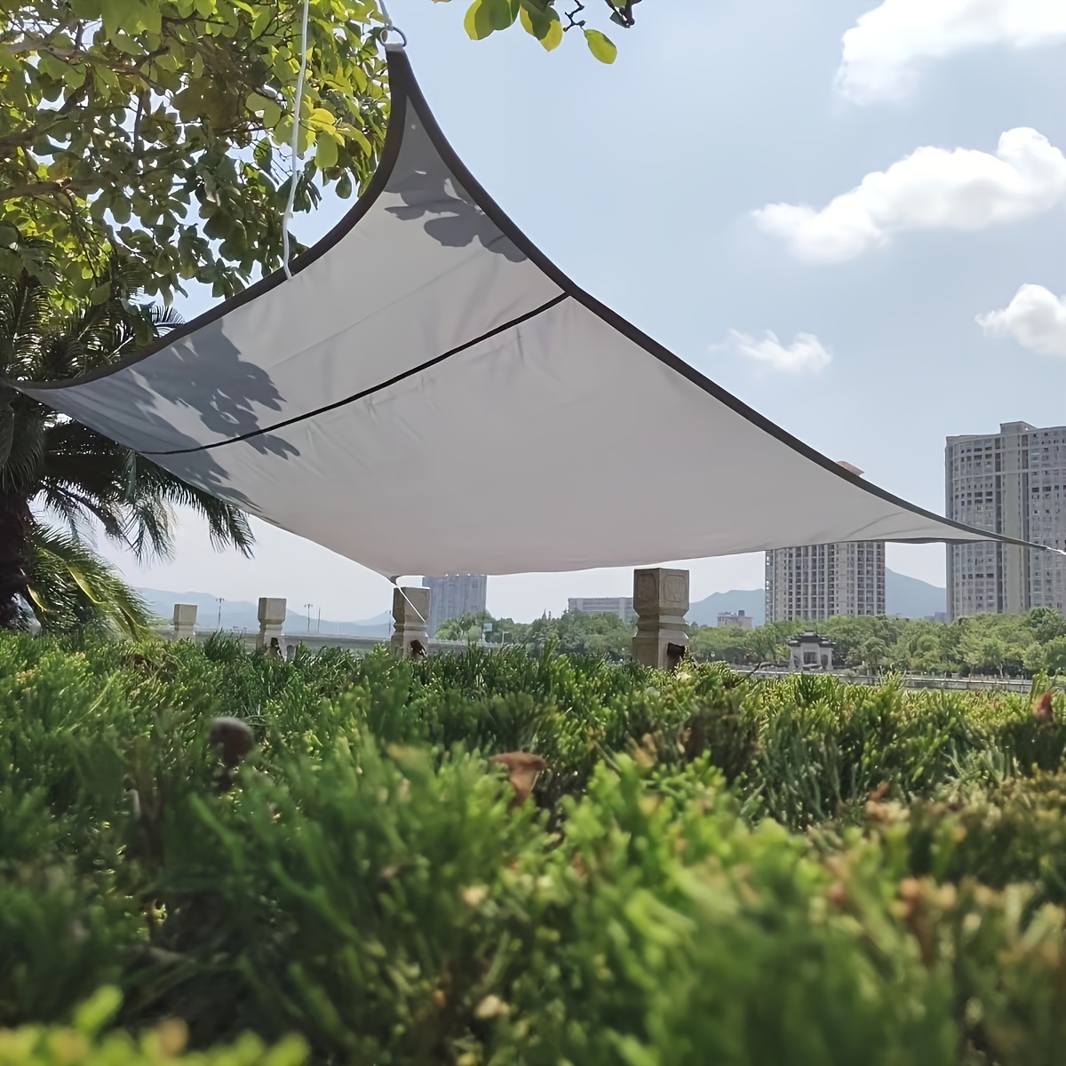 4-Person Outdoor Sun Shelter Canopy Tent - UV Protection & Sun Shade, Lightweight All-Season Portable Camping Tent with Hook-and-Loop Closure, 4 Sides & 4 Corners for Backyard, Patio, Poolside (Mittelburgers 4-6, Durable Fabric Tent)