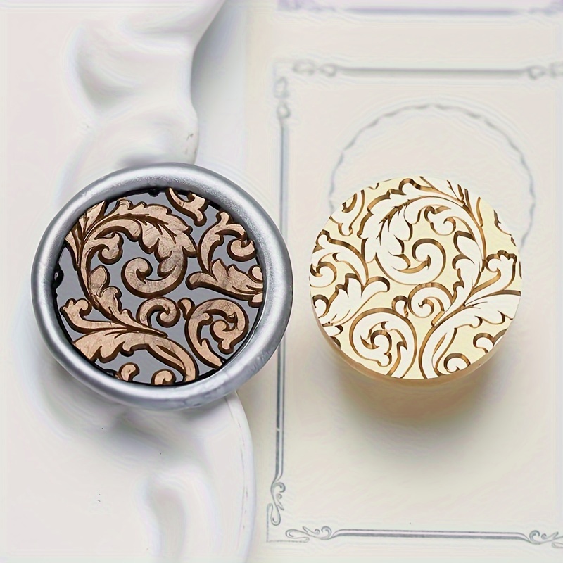 Image of A Vintage Textured Wax Seal Stamp, Featuring Embossed , With A Detachable Brass Cap, Suitable For Wedding Invitation Envelopes, Wine Packaging, And Greeting Cards [wax Not Included]