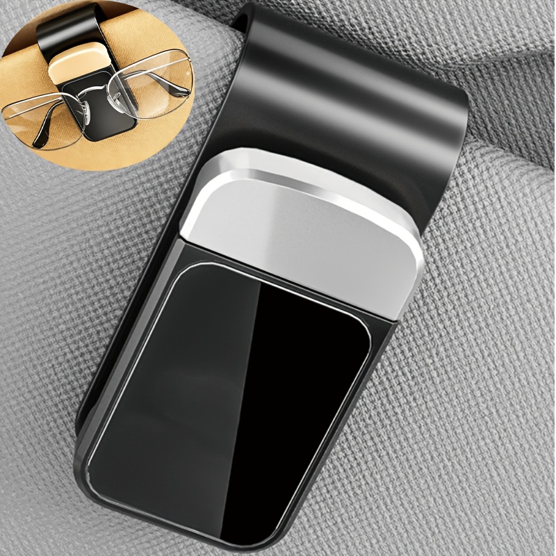 TEMU Car Visor Eyeglass Holder & Organizer Clip - Heavy-duty Multi-functional Fashion Glasses/glasses/hook Compatible For For Car Visors, Dashboard,