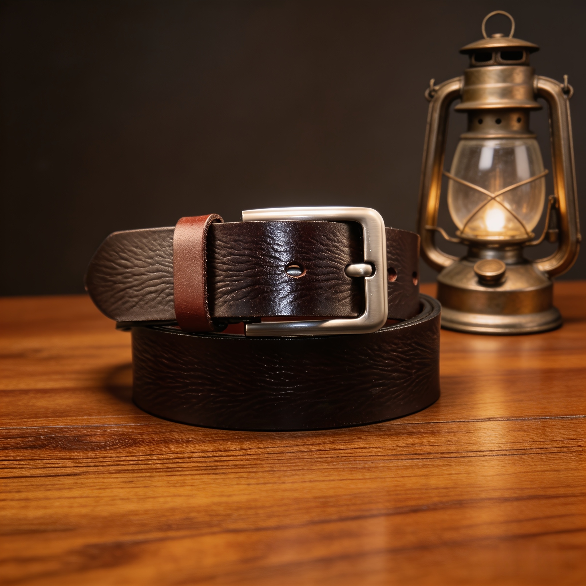 Men's Full-Grain Leather Golf Belt