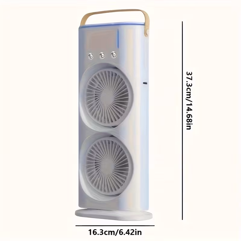 portable air conditioner featuring usb with a 3000mah rechargeable lithium battery three of spray humidification and an core permanent magnet motor 0