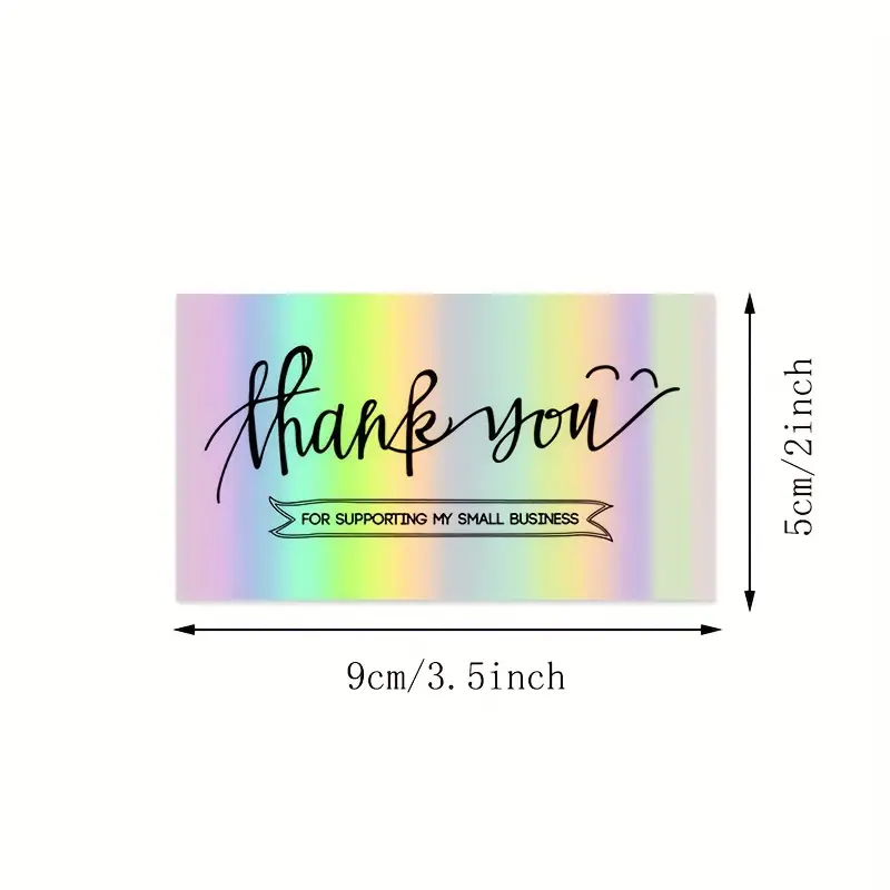 50 pack holographic thank cards small business 2x3 5 inch - Temu 50 pack holographic thank cards small business 2x3 5 inch - Temu