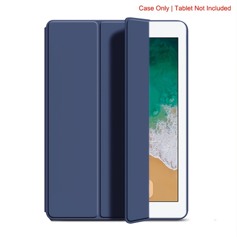 TEMU For Ipad Air 1 2 9.7 Inch 5th 2017 2018 9.7'' A1893 A1474 Faux Leather Magnetic Flip Soft Back Shell Auto Wake Up
