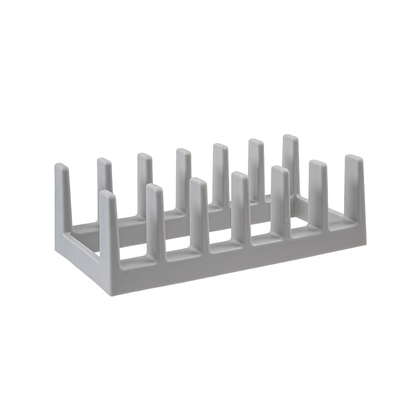 TEMU 1pc Kitchen Lid Storage Rack, Grey Pp Material, 12-grid Design, Household Kitchen Organizer For Cookware & Tableware, Multi-functional Kitchen